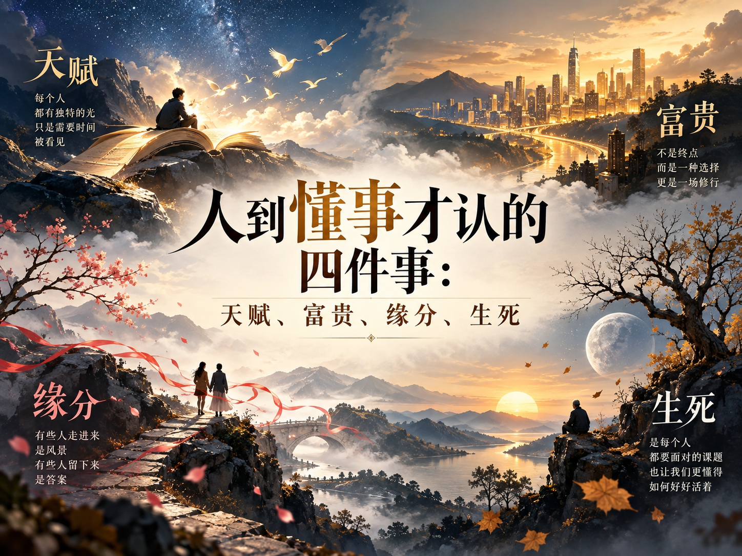 人到懂事才认的四件事：天赋、富贵、缘分、生死