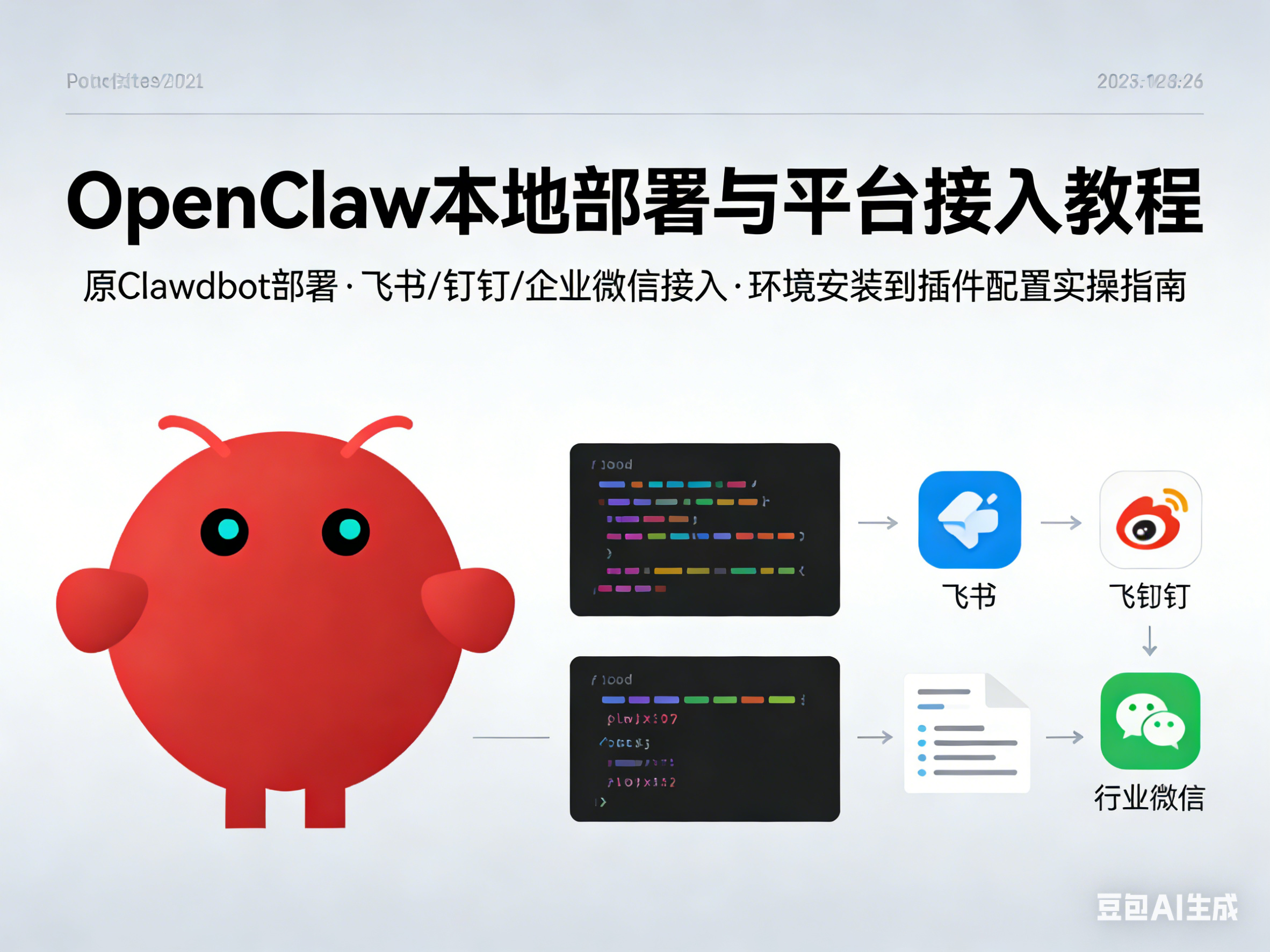 Clawdbot/Openclaw一键本地部署+对接飞书/钉钉/微信/QQ/企微下指令（实操教程） 的封面