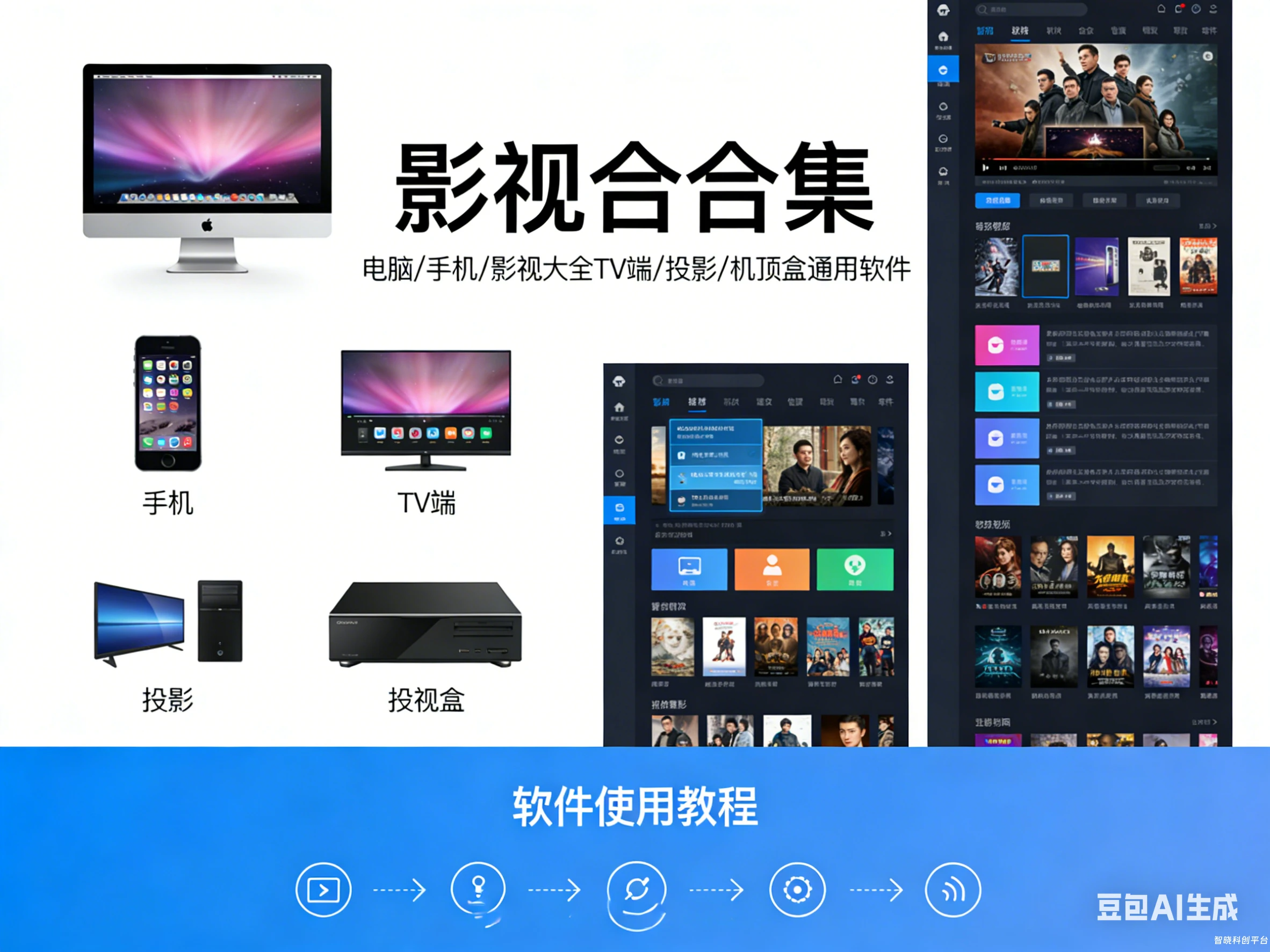 全能影视合集软件｜电脑/手机/TV全端覆盖，投影/机顶盒适配+全套安装教程