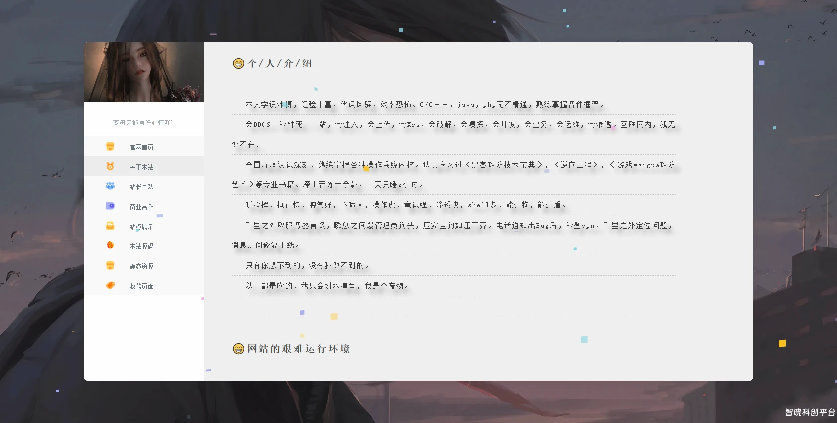 分享几个个人主页源代码-可用户引导，展示和介绍使用