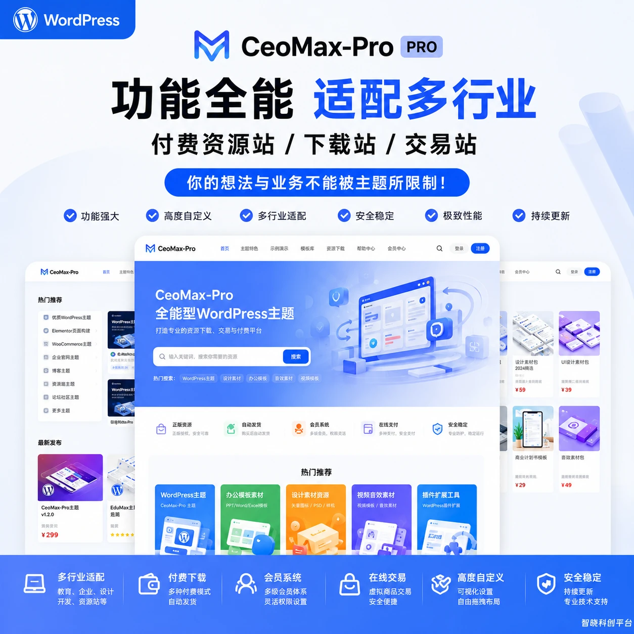 WordPress主题-CeoMax-Pro主题-你的想法与业务不能被主题所限制！