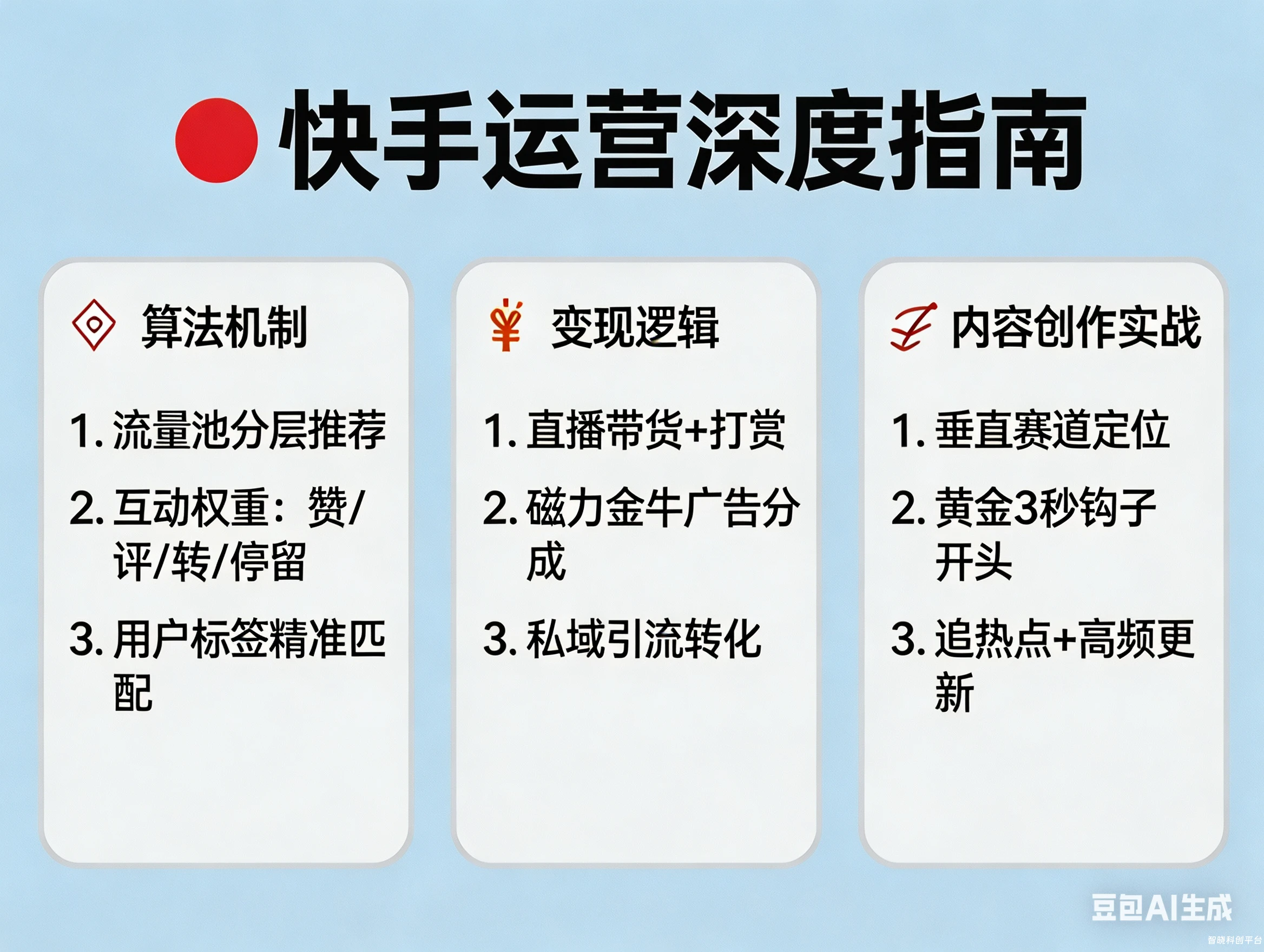 快手运营深度指南：算法机制、变现逻辑与内容创作实战