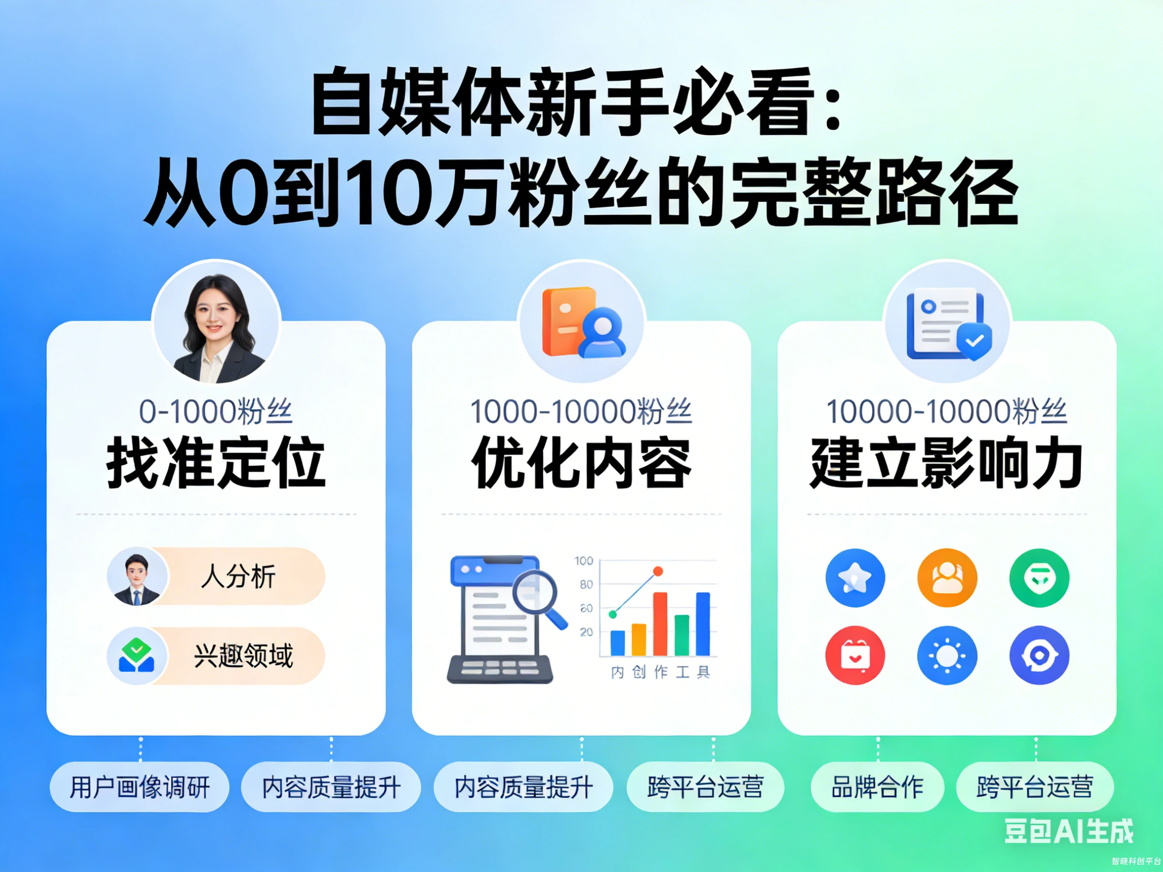 自媒体新手必看：从0到10万粉丝的完整路径