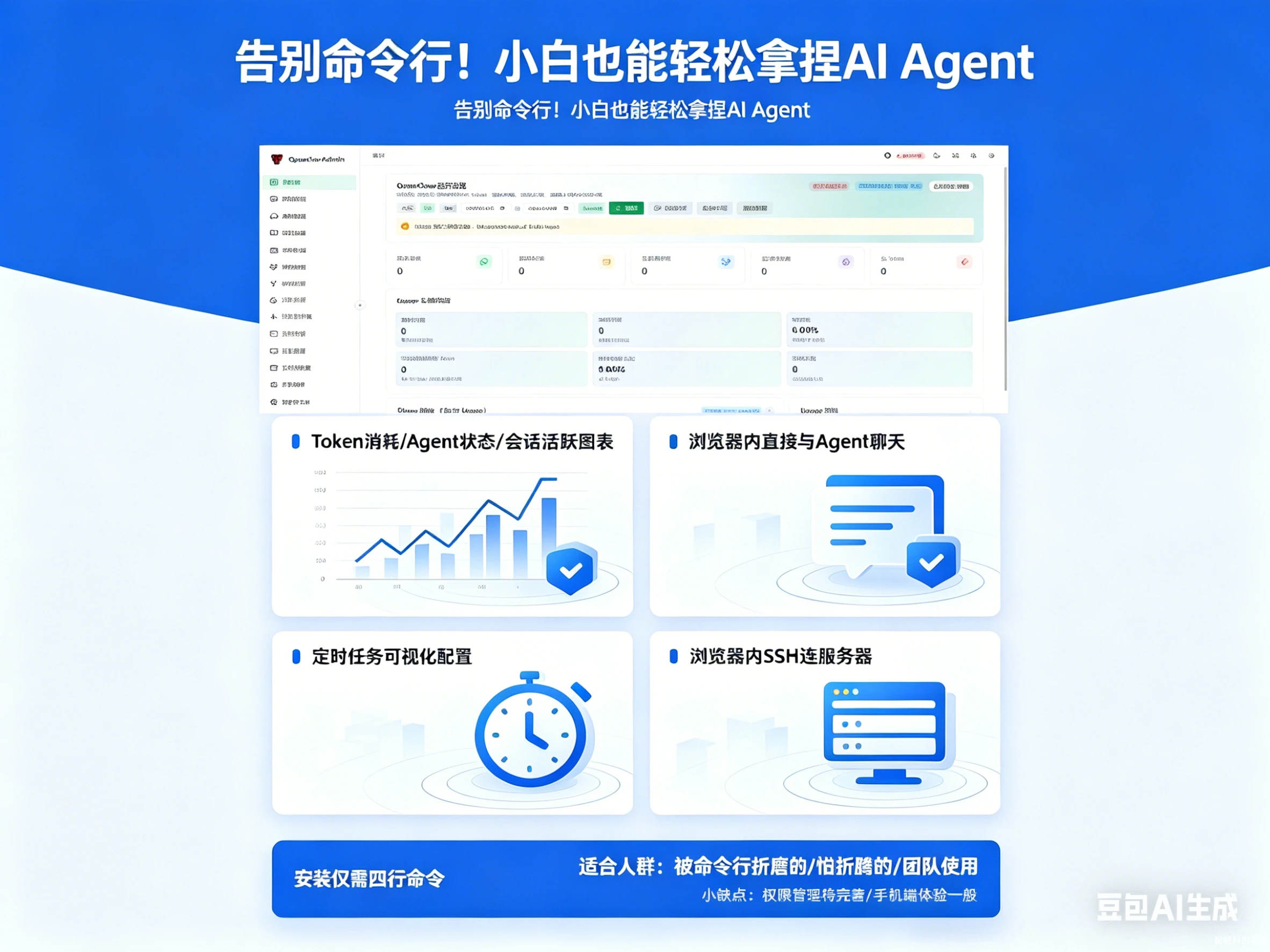 OpenClaw救星✨ 告别命令行！小白也能轻松拿捏AI Agent