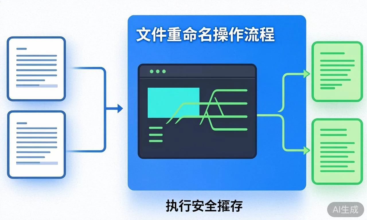 执行前通过预演逐项核对名称的示意图